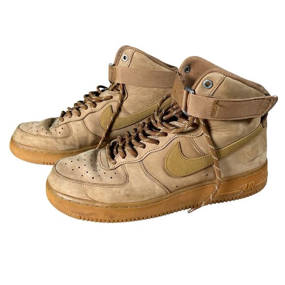 Nike Air Force 1 High '07 LV8 Flax Mens Size 10.5 Wheat Athletic Shoes Sneakers - Picture 1 of 9